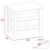 Newton 8-Shelf 1-Drawer 2-piece Kitchen Set, Kitchen Island and Pantry Cabinet White and Light Gray