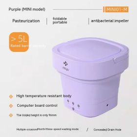 Folding Mini Mother And Baby Washing Machine (Option: Purple M-American Standard)